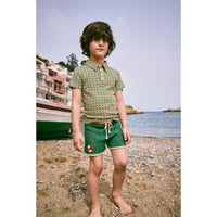Misha and Puff String/Lawn Pinking Tiles Short Sleeve Polo