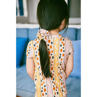 Misha and Puff Frangipani Polka-Stripe Hair Scrunchie