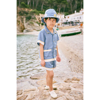 Misha and Puff Blue Slate Leon Top