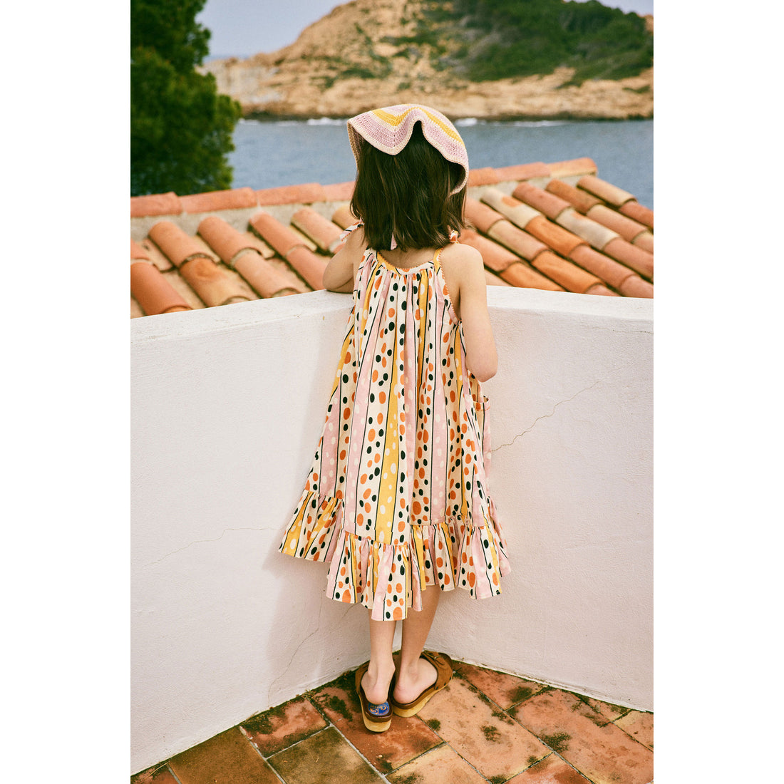 Misha and Puff Frangipani Polka-Stripe Karina Dress