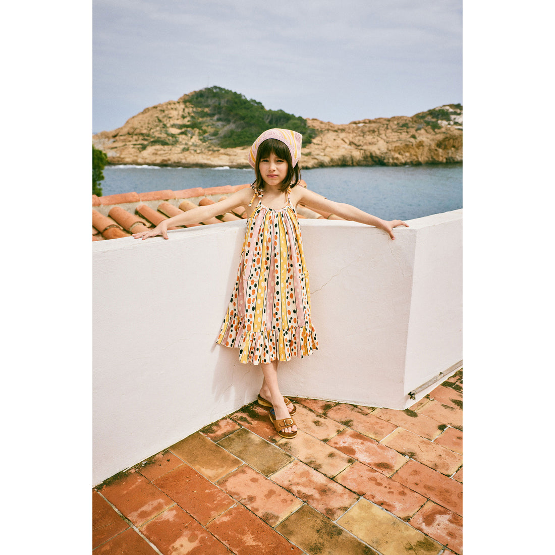 Misha and Puff Frangipani Polka-Stripe Karina Dress