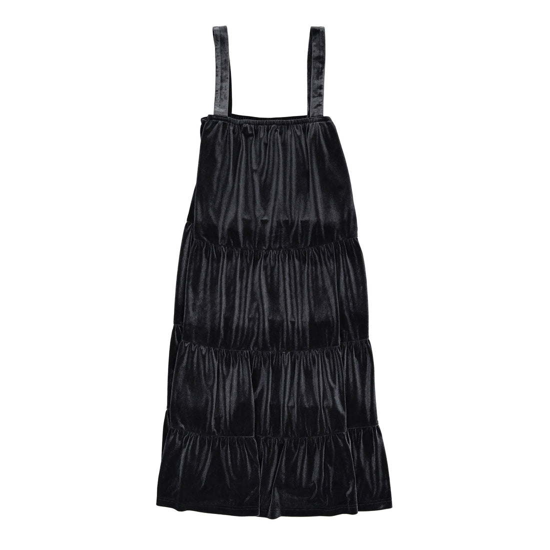 Darlin Black Velvet Tiered Jumper