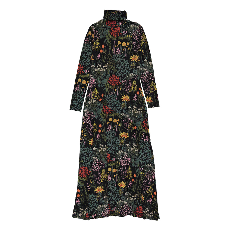 Ava and Lu Garden Floral Turtleneck Dress