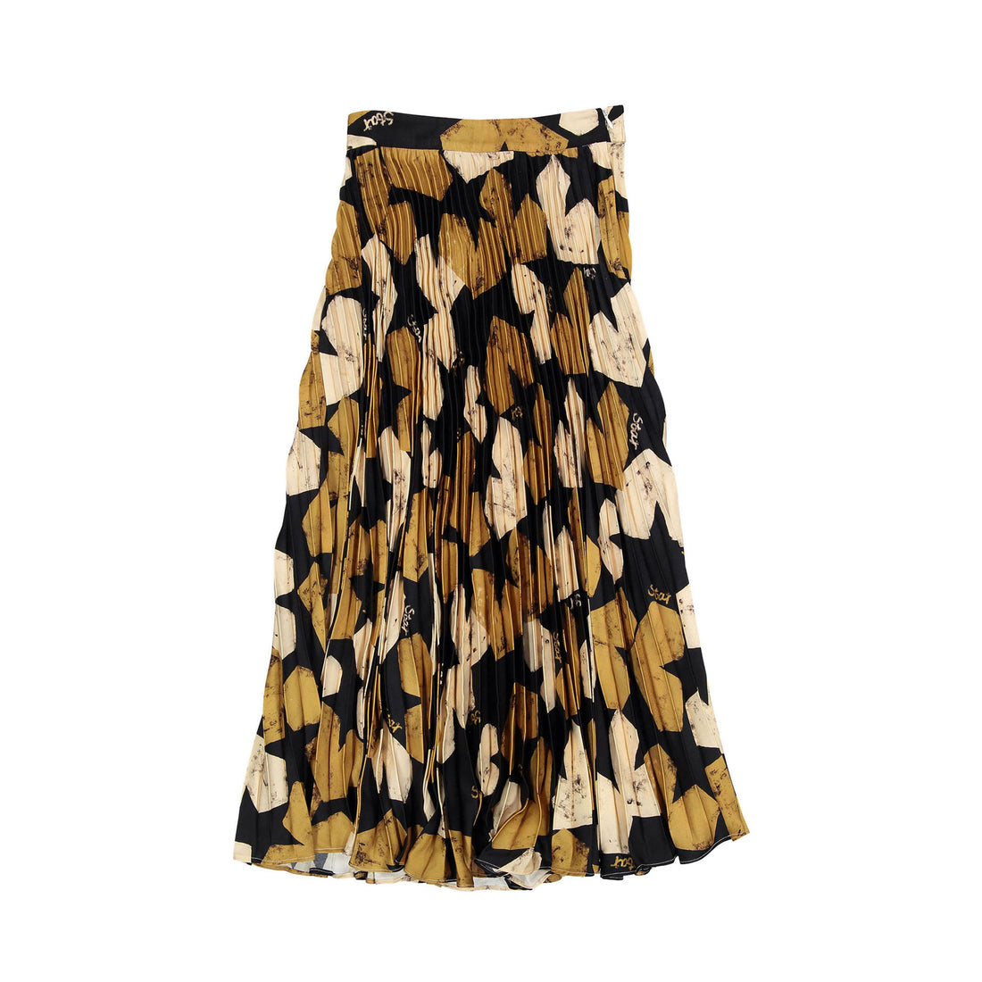Ava and Lu Black Golden Geo Hearts Skirt