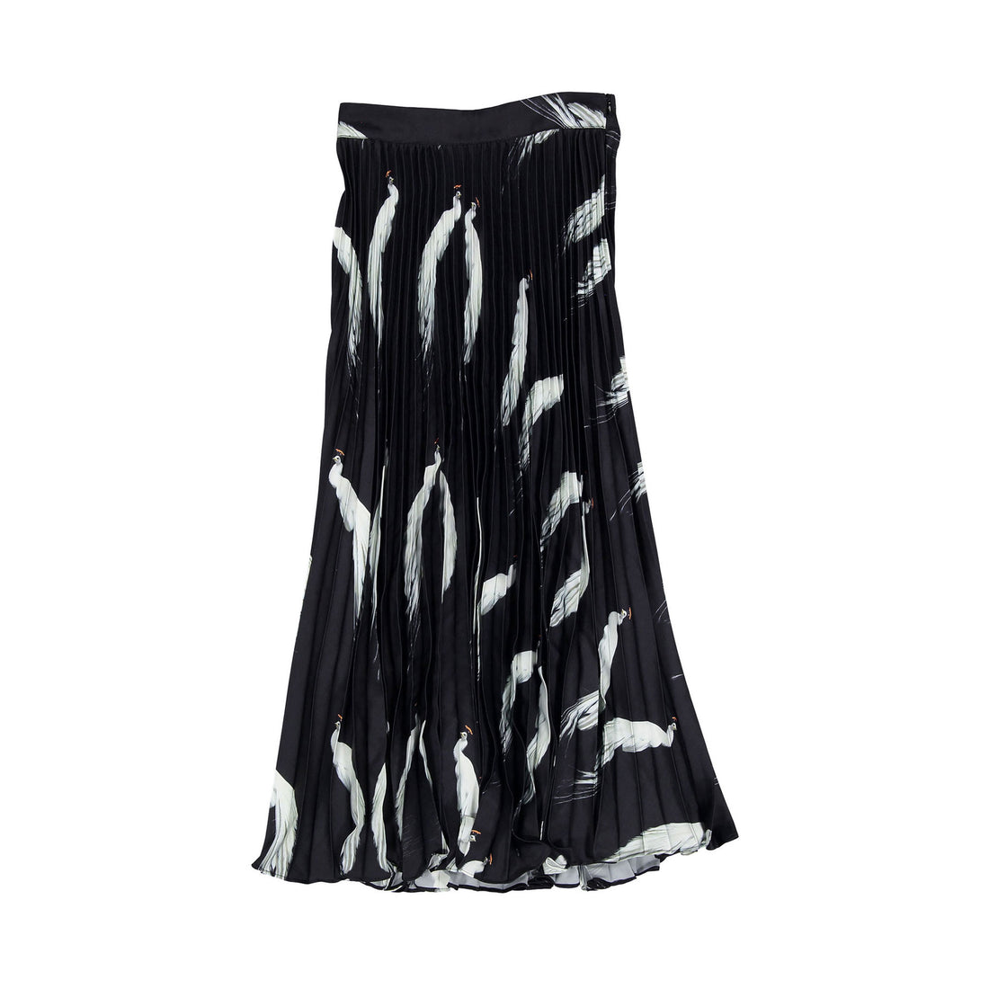 Ava and Lu Black Birds Pleated Skirt