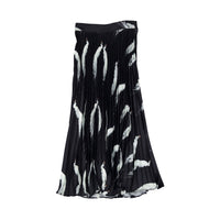 Ava and Lu Black Birds Pleated Skirt
