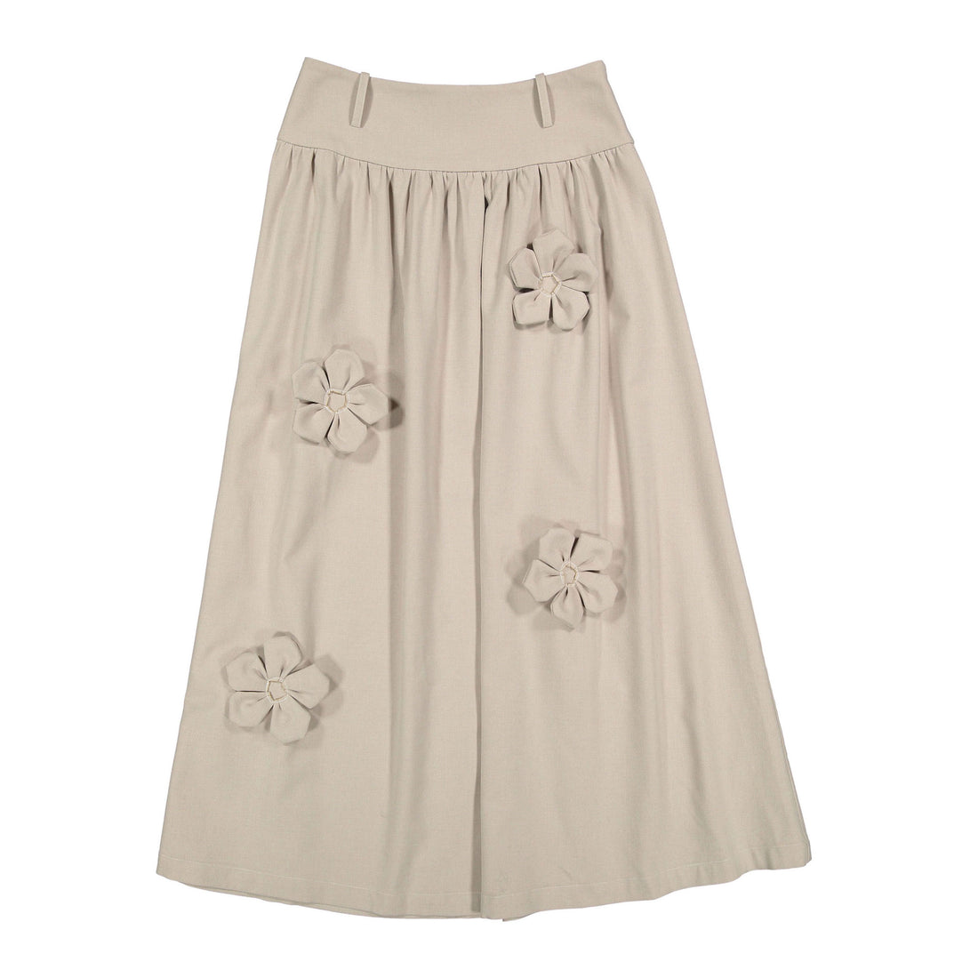 Ava and Lu Beige Flower Detailed Skirt