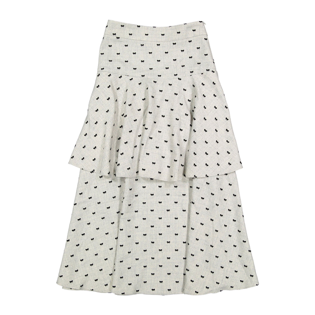 Ava and Lu Light Grey Bows Dropwaiste Skirt