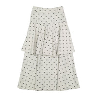 Ava and Lu Light Grey Bows Dropwaiste Skirt