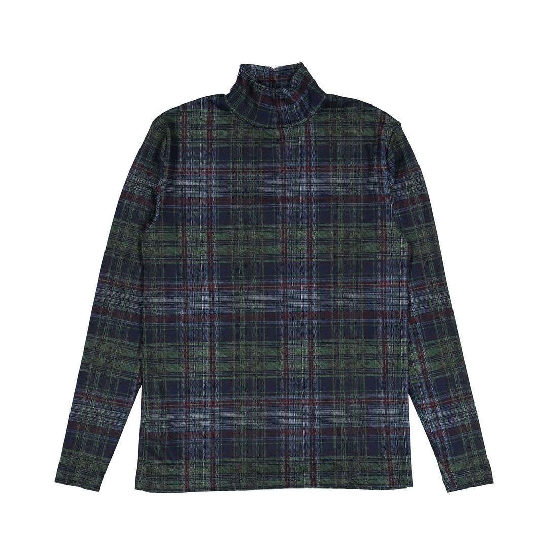 Ava and Lu Navy Plaid Turtleneck