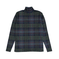 Ava and Lu Navy Plaid Turtleneck
