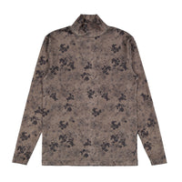 Ava and Lu Taupe Rose Printed  Knit Turtleneck