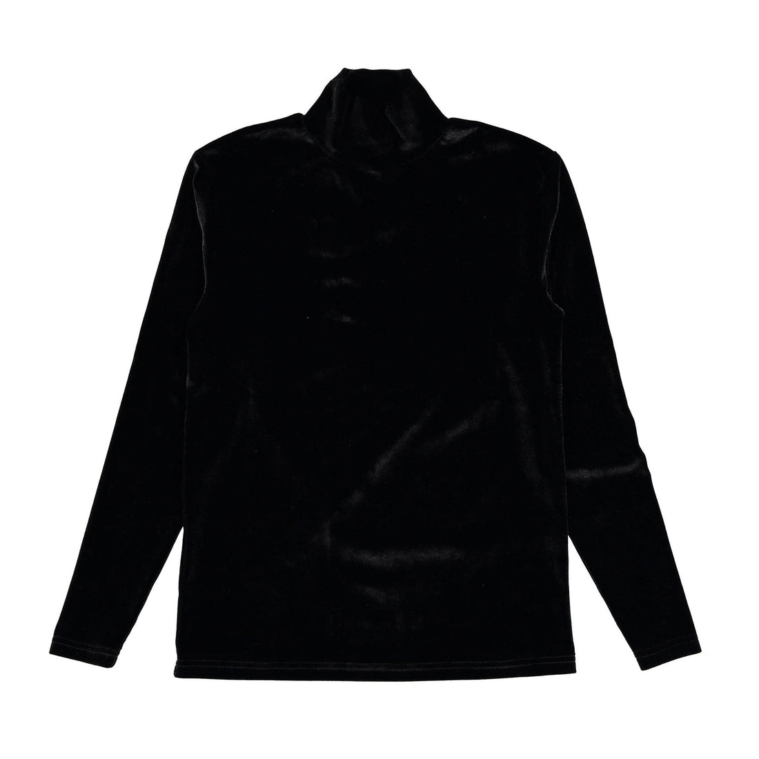 Ava and Lu Black Velvet Turtleneck