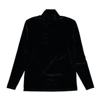 Ava and Lu Black Velvet Turtleneck