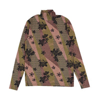 Ava and Lu Mauve Patch Floral Turtleneck