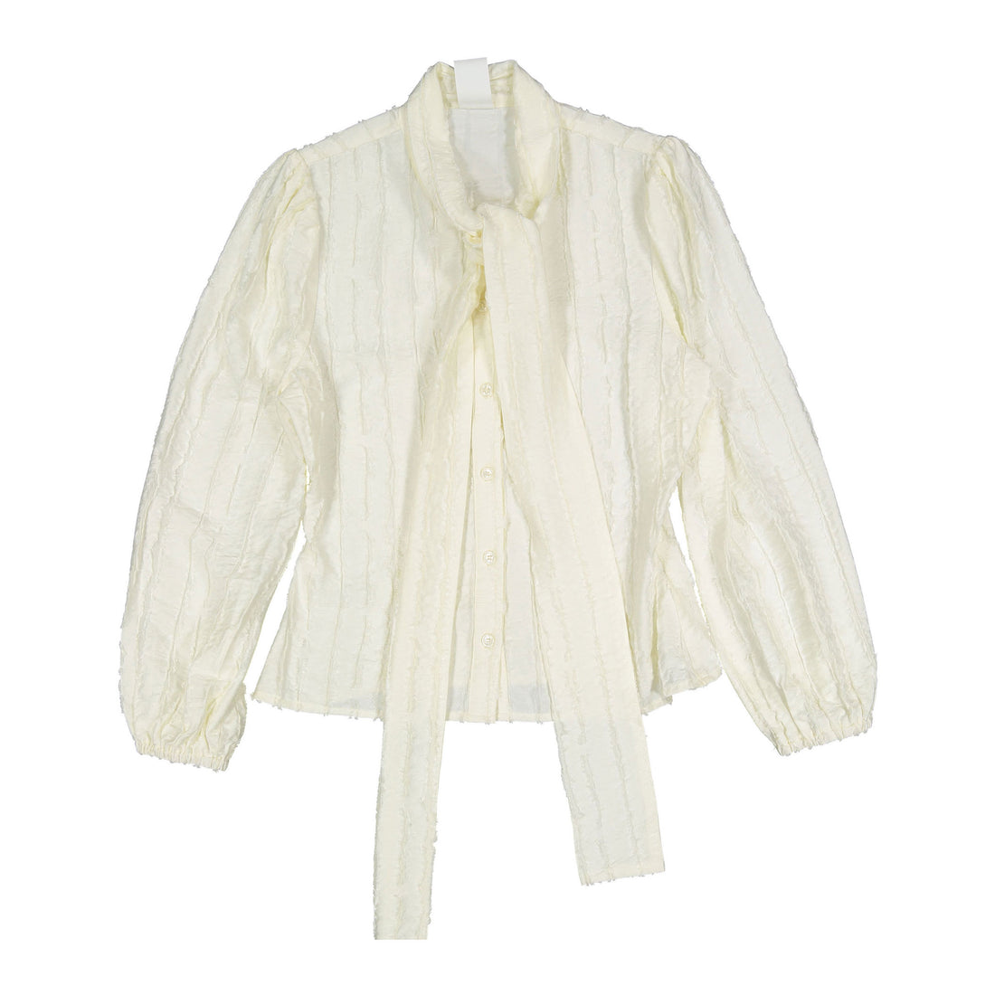 A4 Cream Tie Neck Blouse