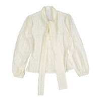 A4 Cream Tie Neck Blouse