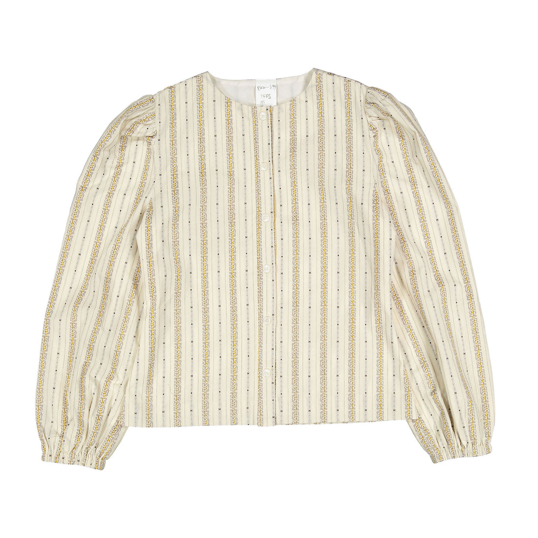 Darlin Cream Stripe Detailed Blouse