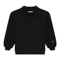 Calla Lili Black Collar Sweatshirts