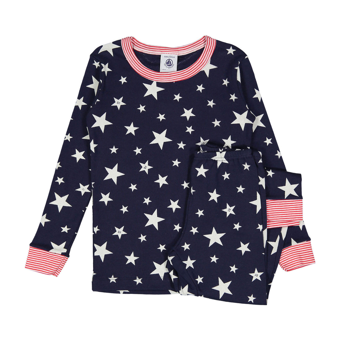 Petit Bateau Navy Star Print Pajamas