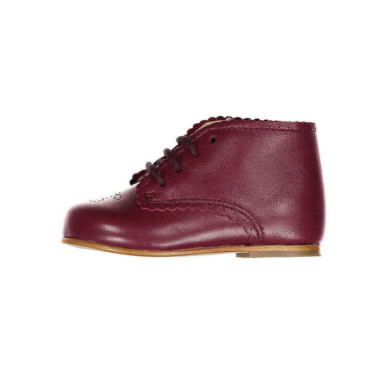 Bonpoint Burgundy Derby Booties