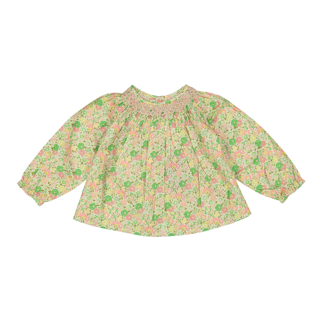 Bonpoint Pale Pink Smocked Baby Blouse