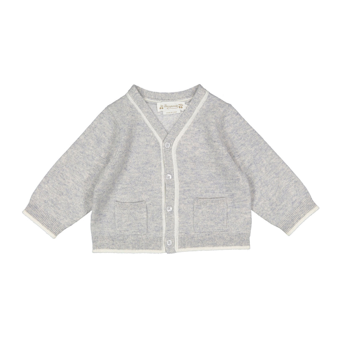 Bonpoint Blue Grey Tahiel Baby Cardigan
