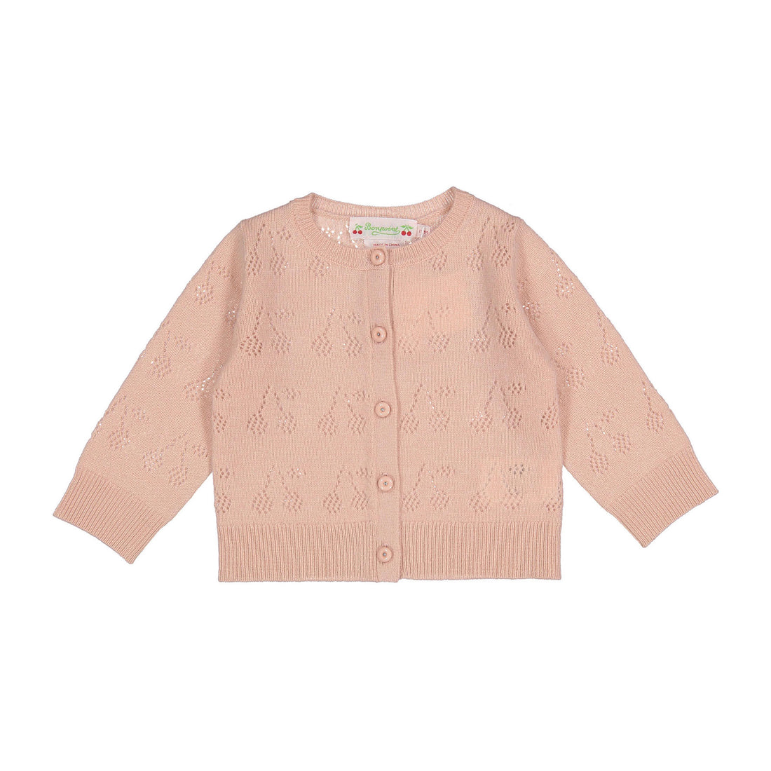 Bonpoint Dusty Pink Gwenoli Baby Cardigan