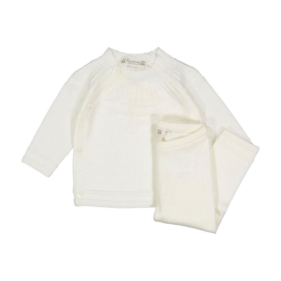 Bonpoint White Jina Baby Outfit