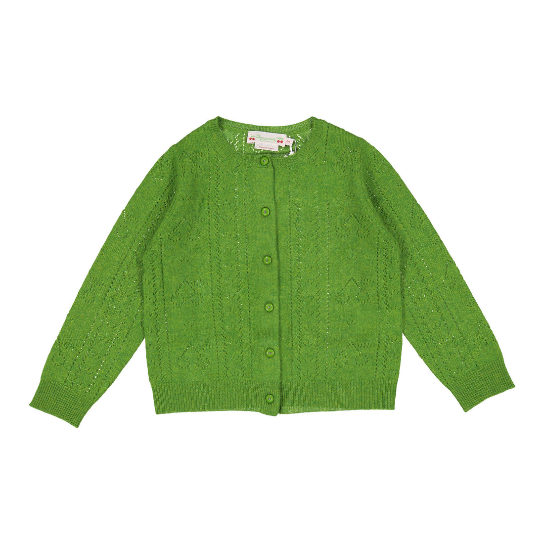 Bonpoint Green Josiane Cardigan