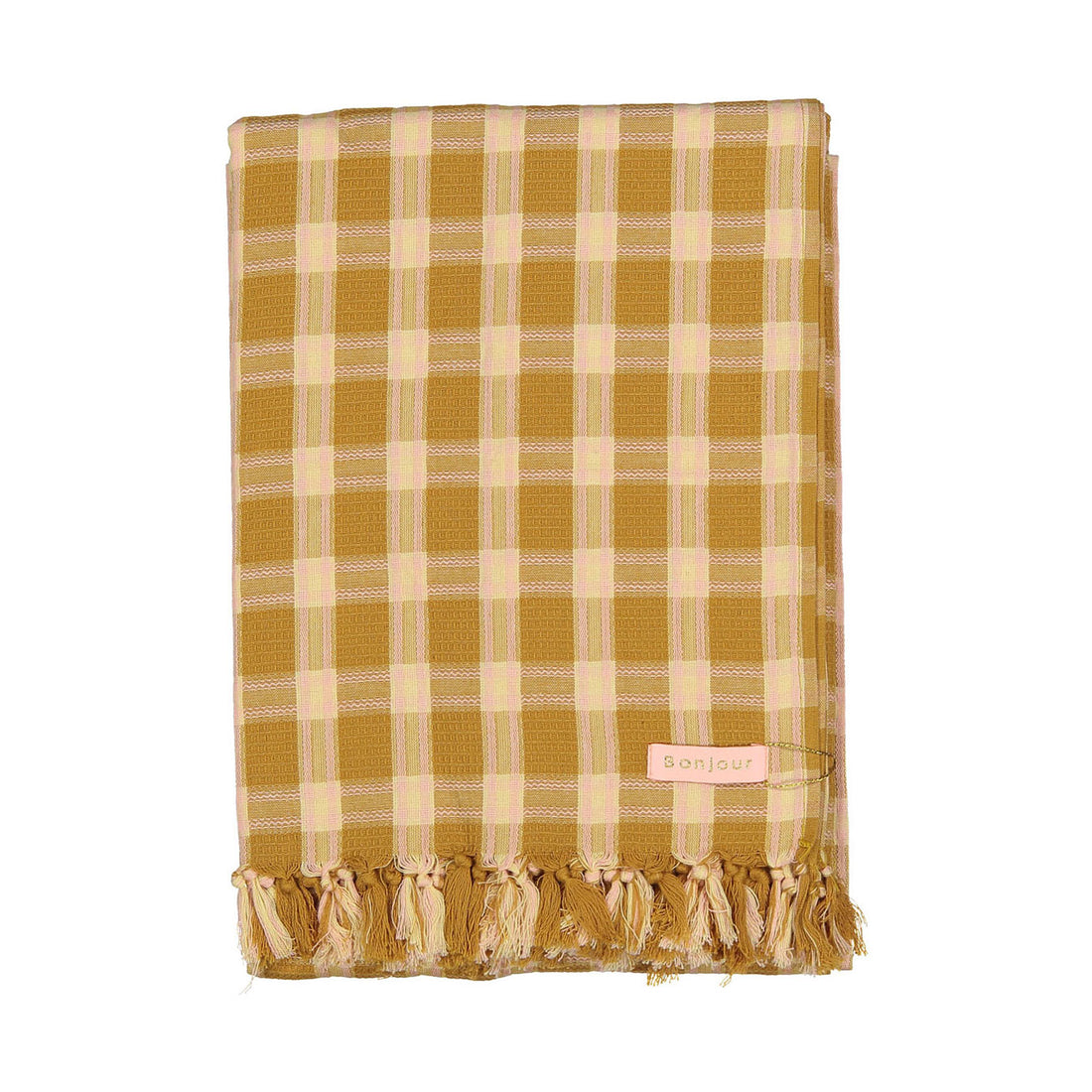 Bonjour Caramel Honeycomb Check Pareo