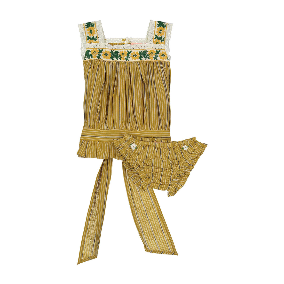 Bonjour Curry Stripe Transat Top + Panty Set