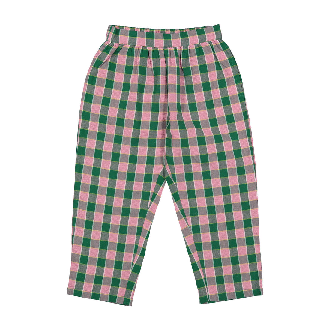 Bonjour Pink Green Honeycomb Check Pant