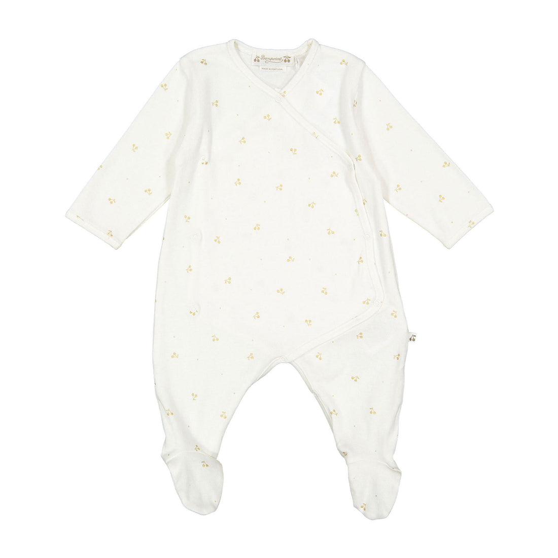 Bonpoint Gold Print Baby Footie
