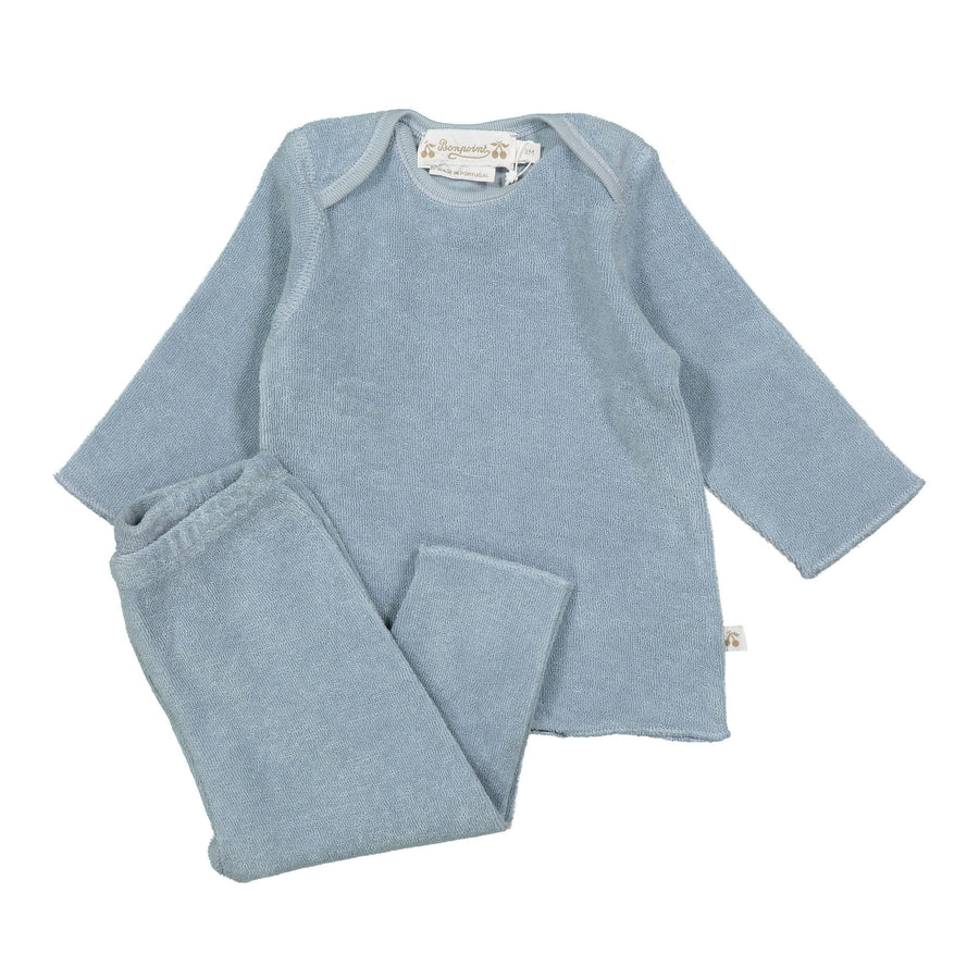 Bonpoint Dusky Blue Timi Baby Outfit