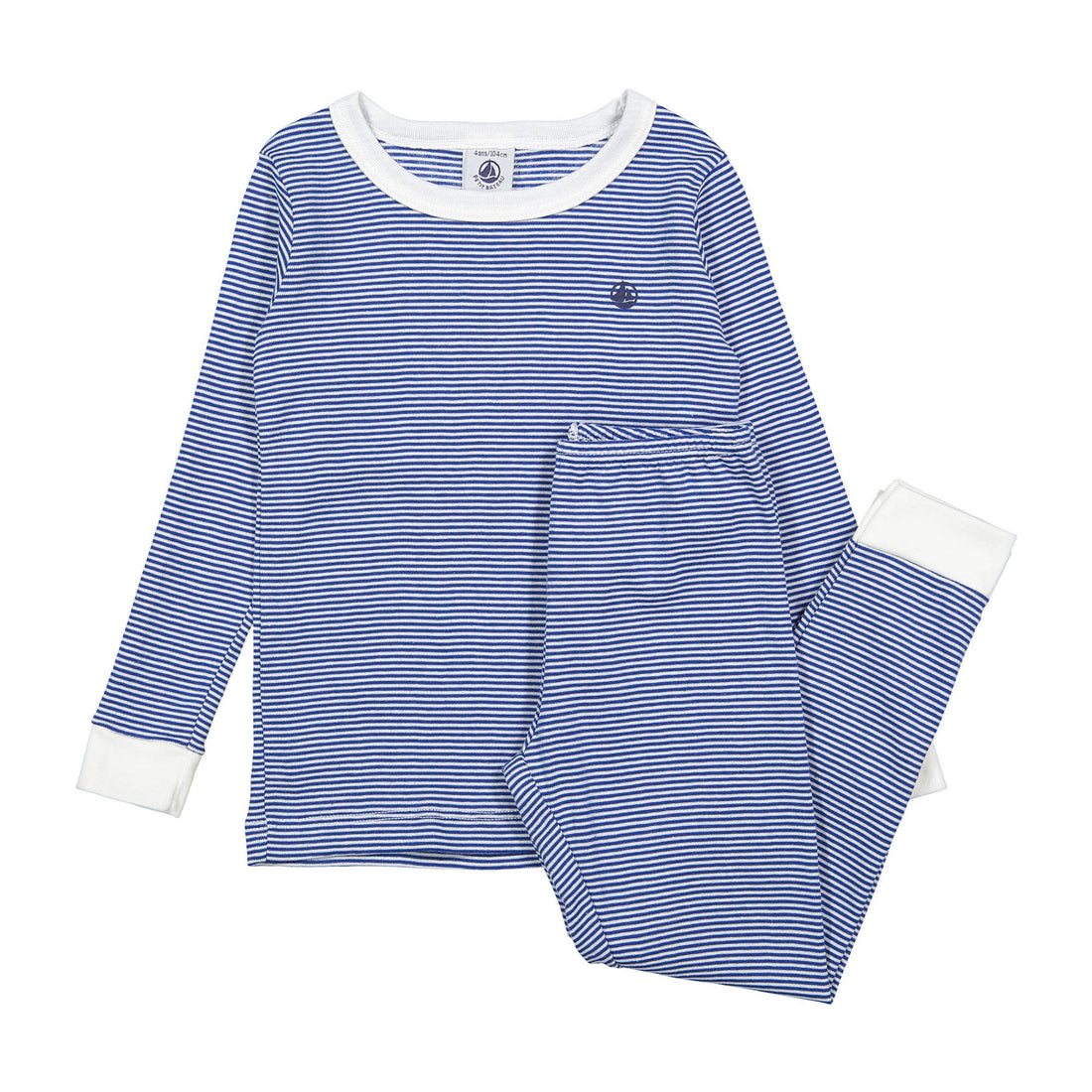 Petit Bateau Blue/White Stripe Pajamas