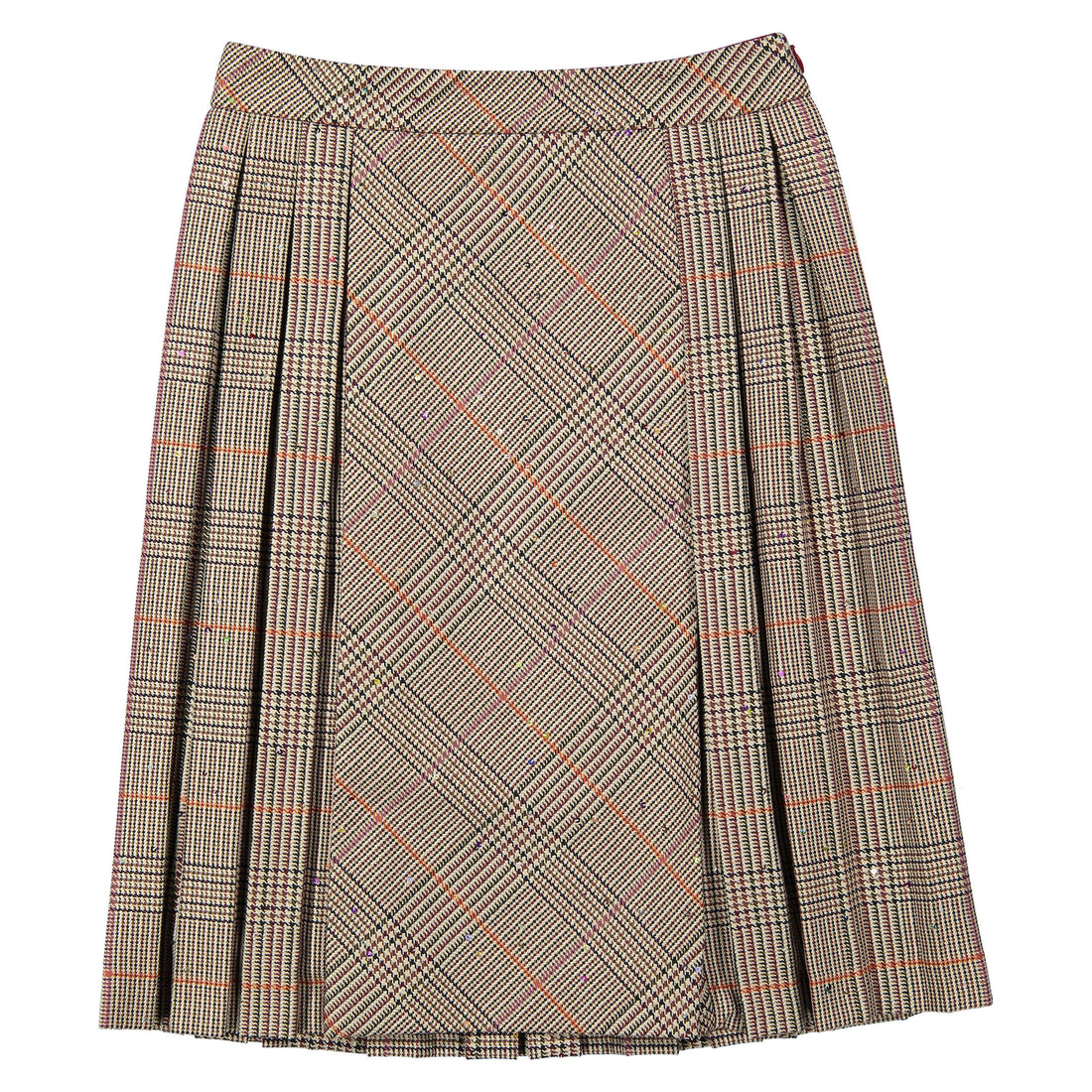 Mimisol Brown Pleated Prince Long Skirt