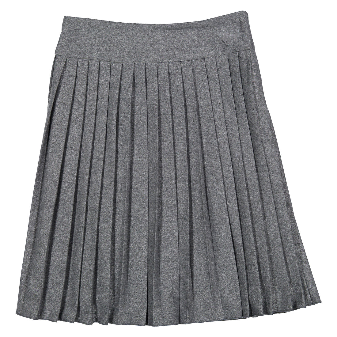 Mimisol Grey Lurex Pleated Long Skirt