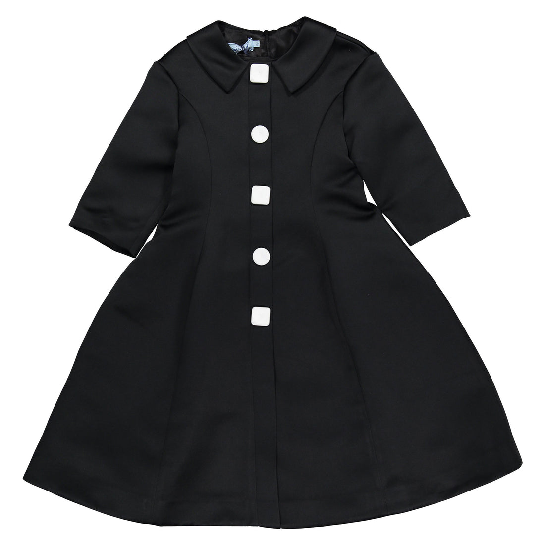 Mimisol Black White Redingote Long Dress