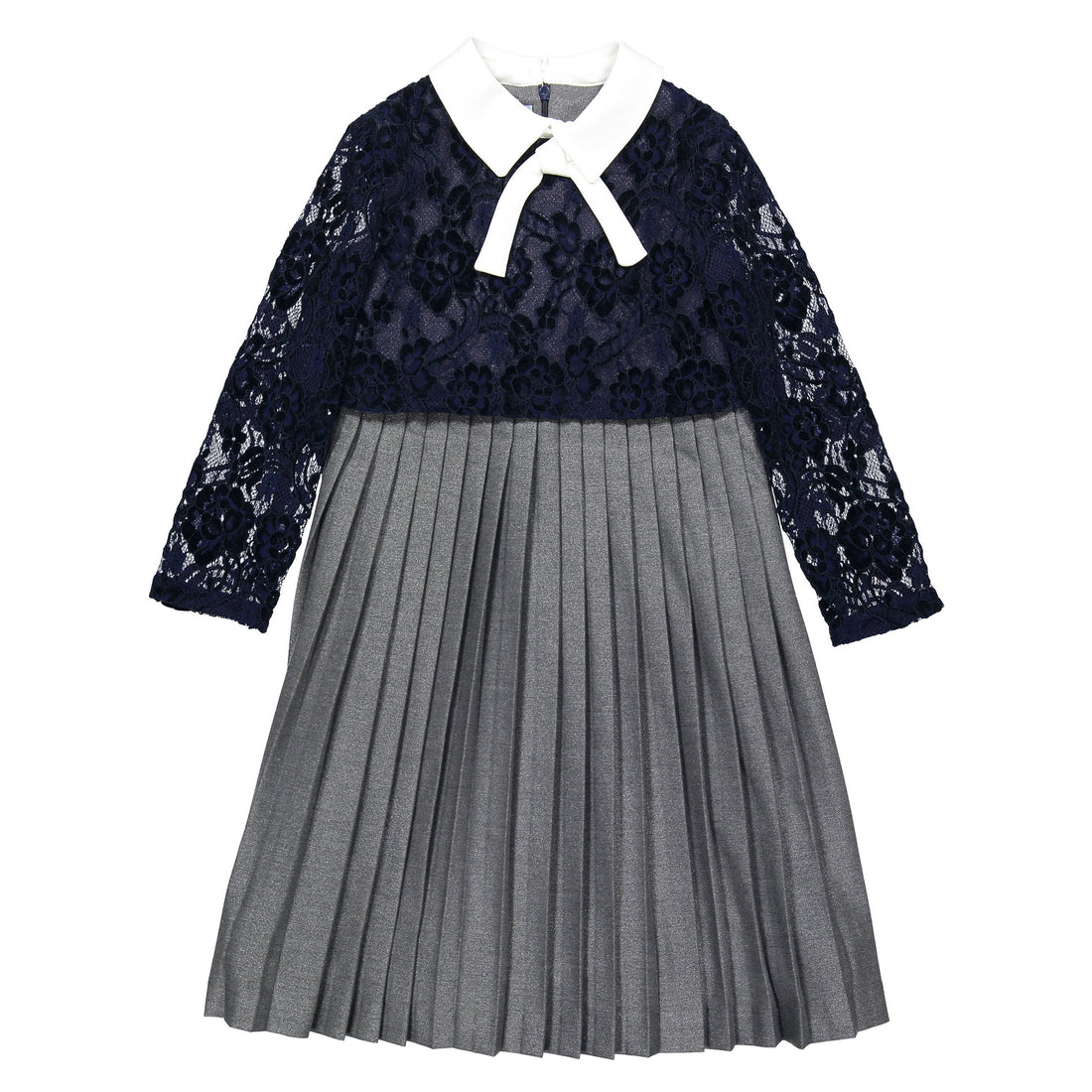 Mimisol Dark Blue Grey Pleated Velvet Long Dress