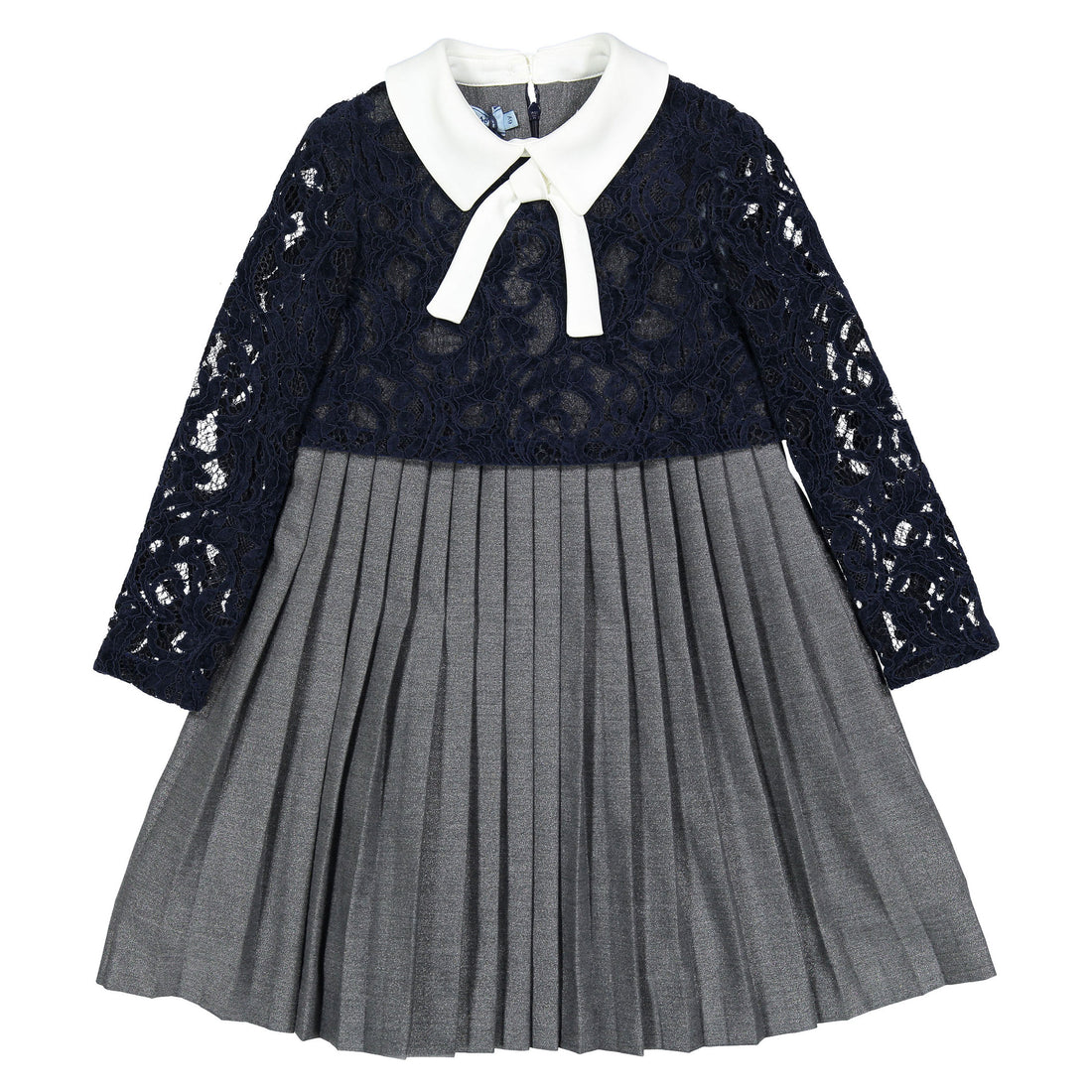 Mimisol Dark Blue Grey Pleated Velvet Dress