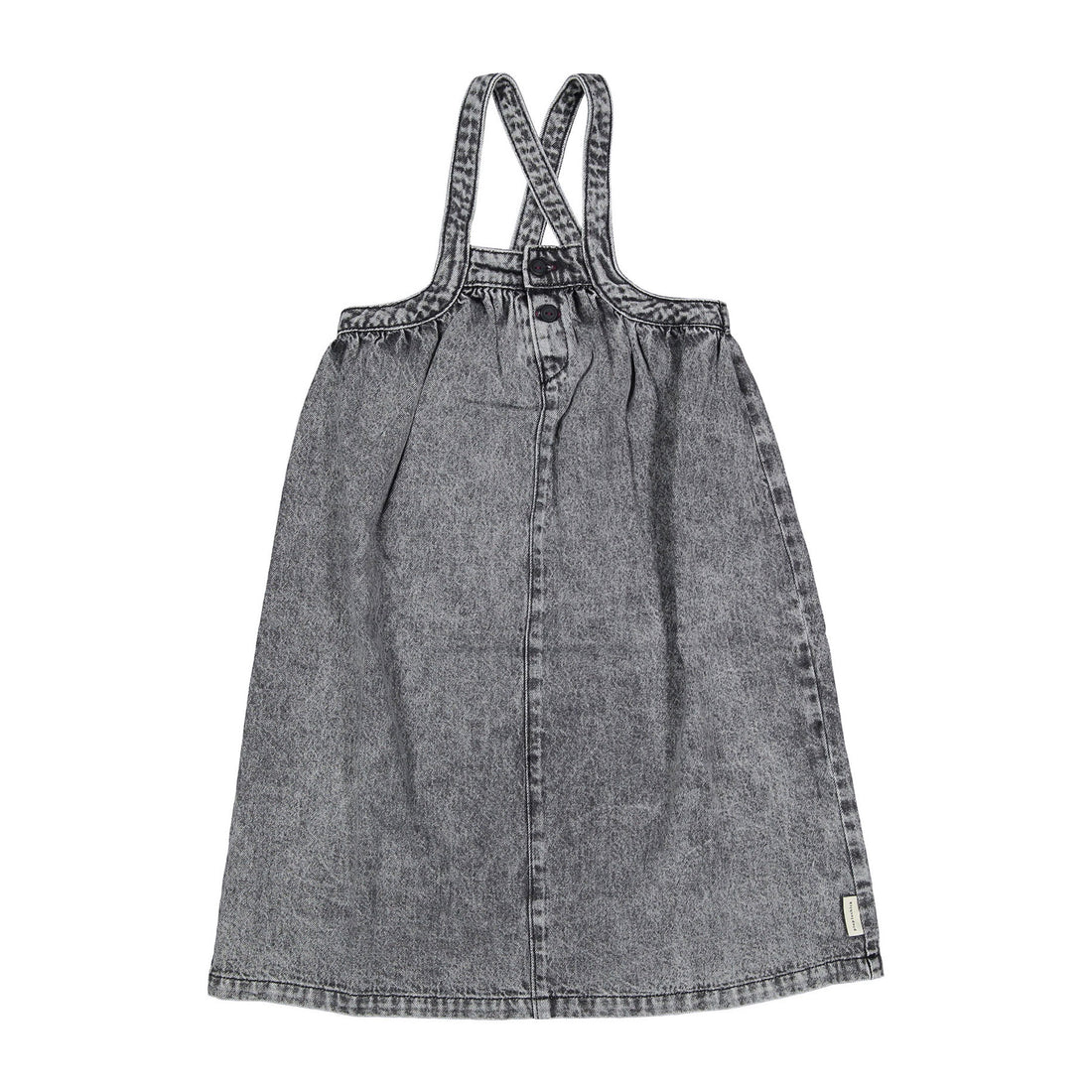 Piupiuchick Faded Black Denim Knee Length Dress