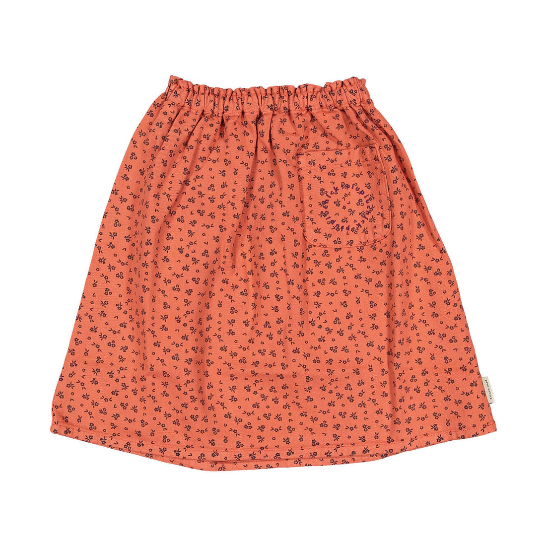 Piupiuchick Raspberry  Flowers Knee Length Skirt