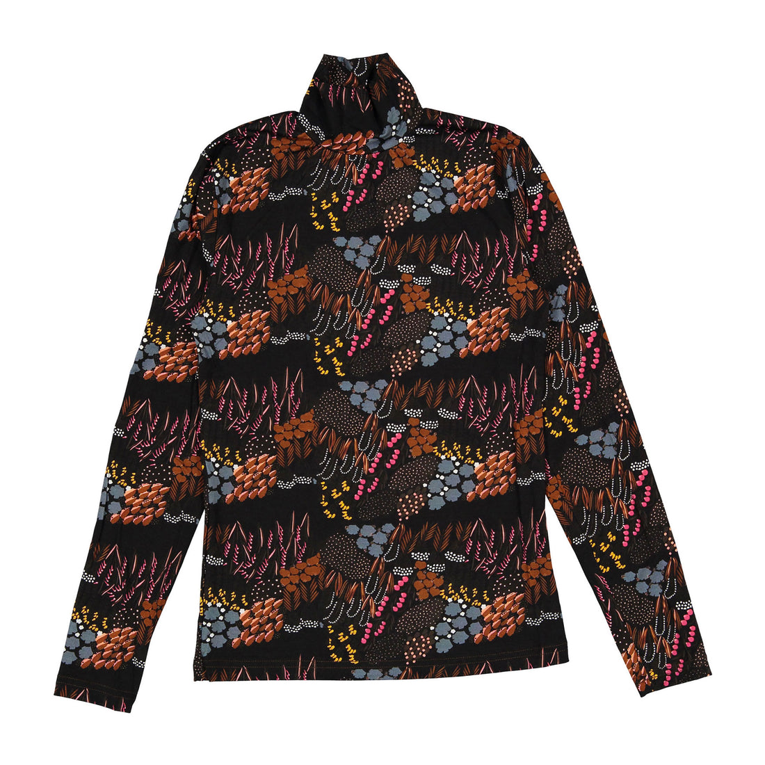 Darlin Wheat Floral Printed Turtleneck
