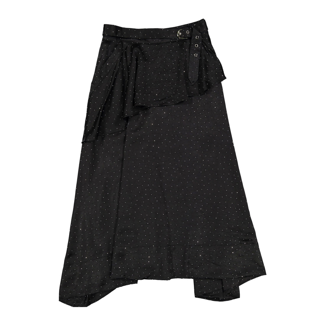 A4 Black Studded  Ruffle Layer Skirt