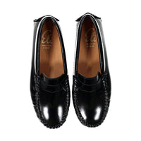 Papanatas Black Patent Leather Penny Loafers