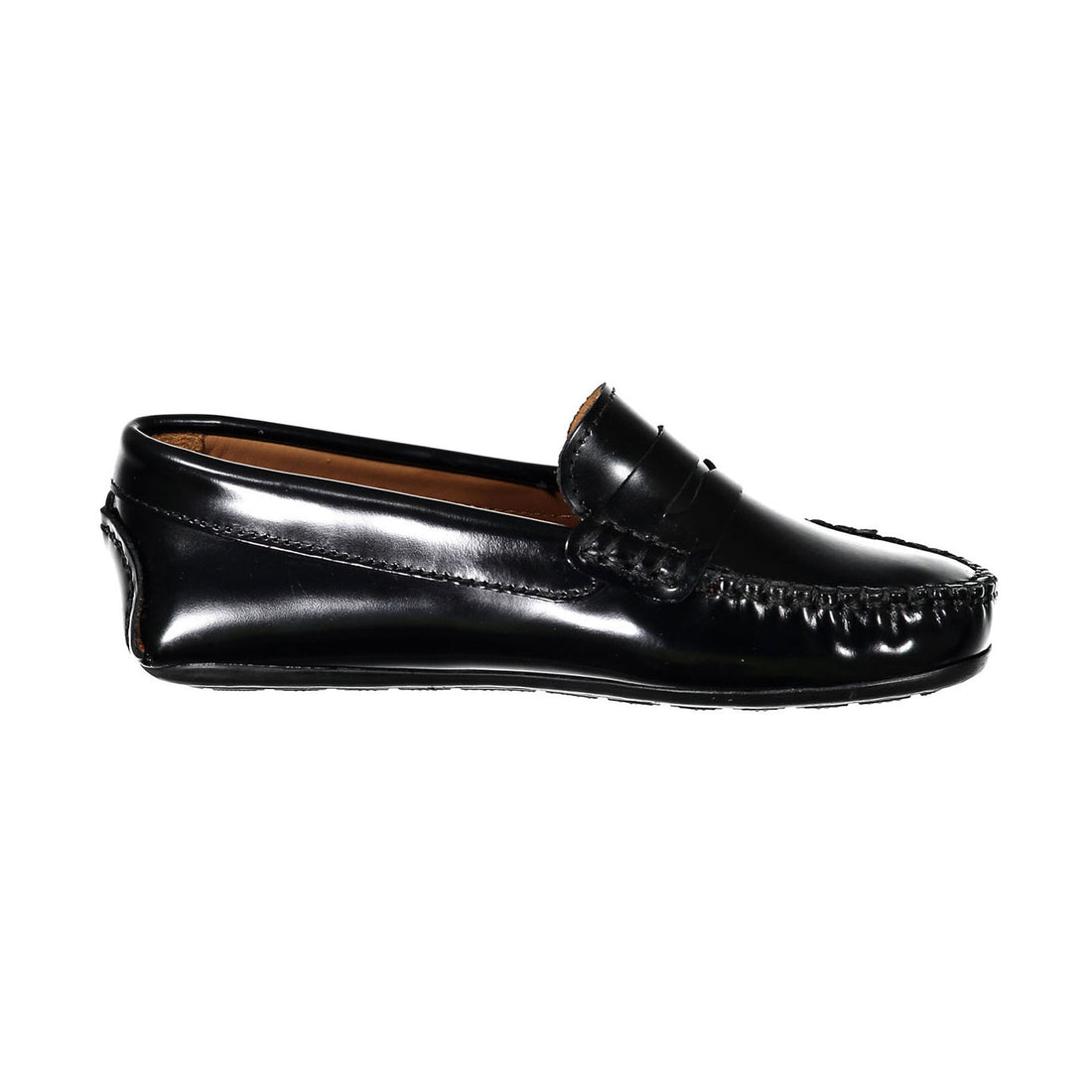Papanatas Black Patent Leather Penny Loafers