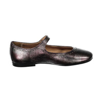 Papanatas Purple Metallic Dot Detail Mary Janes