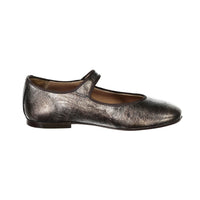 Papanatas Brown Metallic Button Mary Janes