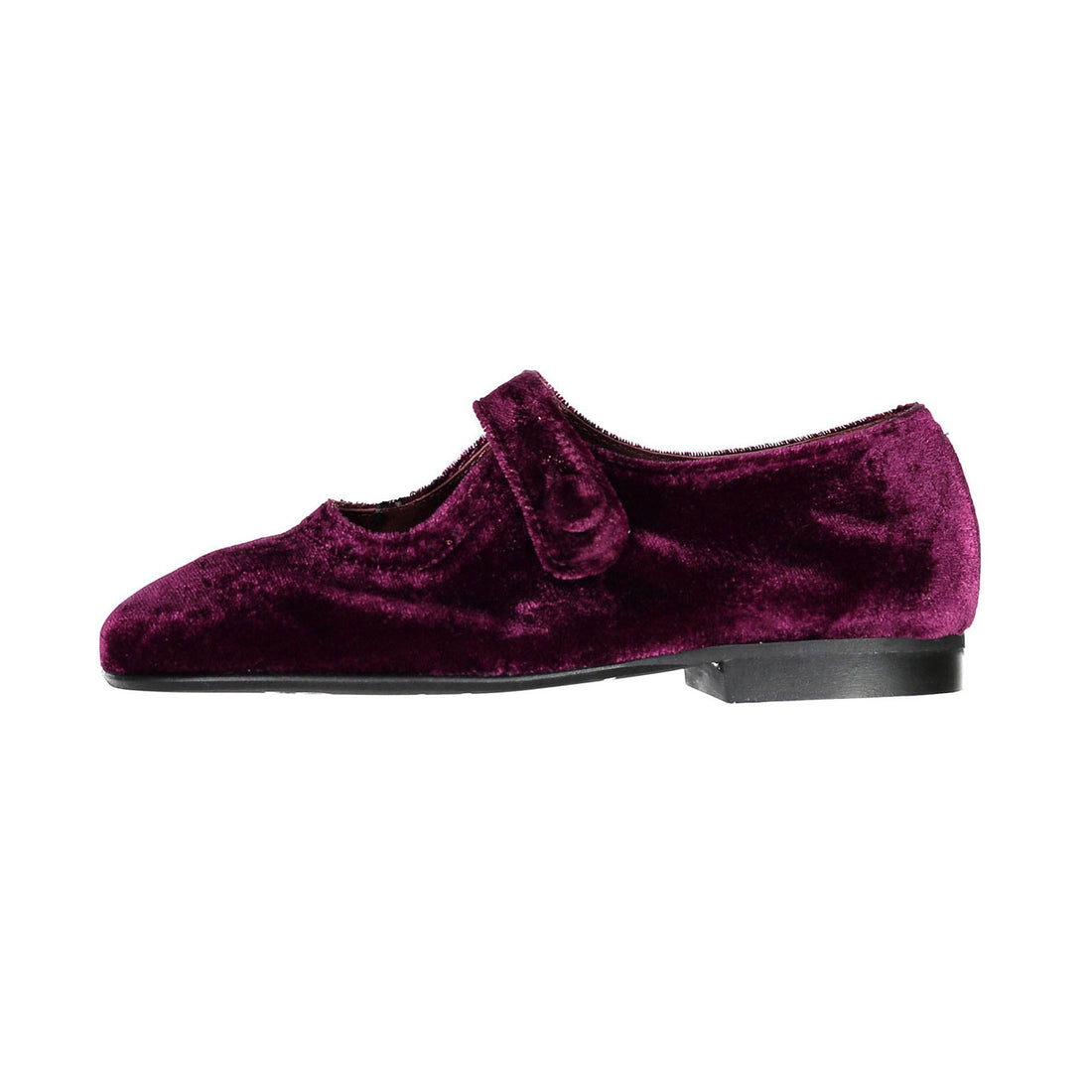 Papanatas Burgundy Velvet Old School Mary Janes